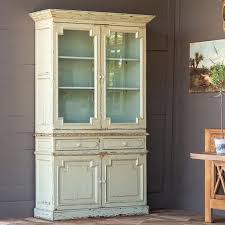 wooden hutch with glass doors